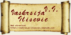 Vaskrsija Ilišević vizit kartica